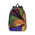 thumbnail image 1 of Naloa Multicolored Beautiful Flower1 Canvas Backpack for Men Women Rucksack Casual Travel Daypack College Tote Satchel Bookbag for Teens-Small, 1 of 7