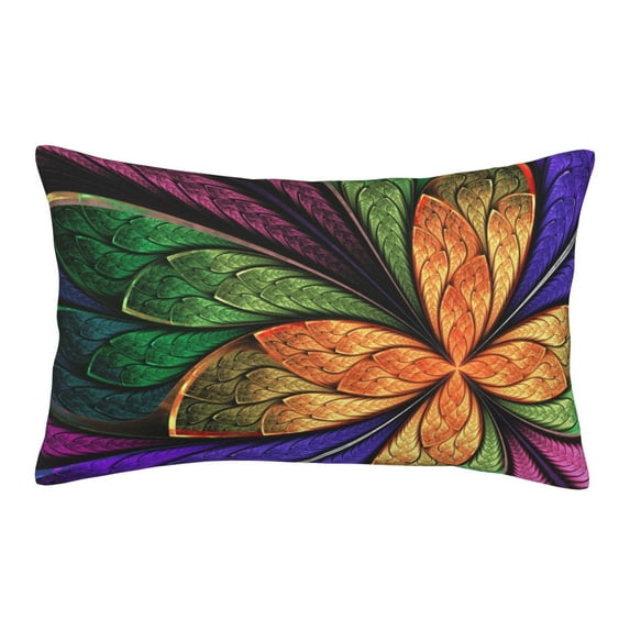 Naloa Multicolored Beautiful Flower1 Pillowcase, Throw Pillowcase, Wrinkle-Free, Stain-Resistant with Hidden Zipper for Bedroom Sofa-20"x30"