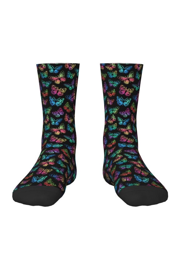 Multicolored Butterflies Kids Socks Unisex Kids and Toddlers' Crew Socks, ,1 Pairs