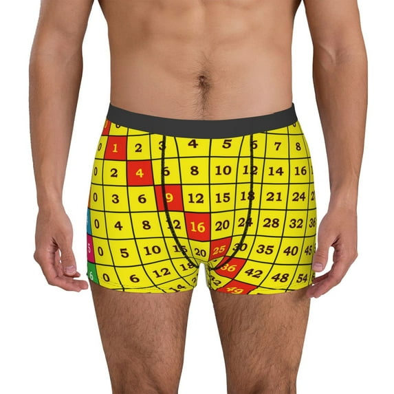 Naloa Multiplication Table2 Mens Underwear - Boxers for Men, Mens Boxer Briefs, Classic Briefs for Men-Medium