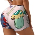 thumbnail image 1 of Naloa Mushroom Biker Shorts for Women Seamless Scrunch Short Women’s Yoga Shorts for Gym Running Sport Shorts-XX-Large, 1 of 8