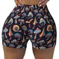thumbnail image 1 of Naloa Mushroom Doodle Biker Shorts for Women Seamless Scrunch Short Women’s Yoga Shorts for Gym Running Sport Shorts - XX-Large, 1 of 9
