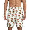 thumbnail image 1 of Naloa Mushroom Men's Short Pajama Pants, Lounge Comfort Shorts with Elasticized Waistband and Side Pockets - 4X-Large, 1 of 9