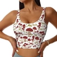 thumbnail image 1 of Naloa Mushroom Sports Bras for Women, High Support Bra with Removable Pads, Comfortable - X-Large, 1 of 9