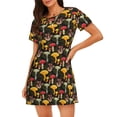 thumbnail image 1 of Naloa Mushrooms And Fern Stems Print Women Nightgowns,Womens Loungewear,Short Sleeve Sleepwear,Comfy Ladies Nightdress, 1 of 6