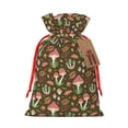 thumbnail image 1 of Naloa Mushrooms and Autumn Drawstring Christmas Bags, 3D Xmas Gift Bags, Christmas Wrapping Bags, Xmas Goodie Bags, Treat Pouch Bags, Party Favor Bags-Medium, 1 of 9