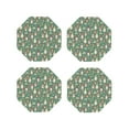thumbnail image 1 of Naloa Mushrooms Gnome Leather Coasters for Drinks, Durable Drink Coasters 4 Set for Tabletop Protection, Luxurious Home Décor and Housewarming Gift ( {designName})Octagon, 1 of 6