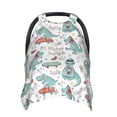 thumbnail image 1 of Naloa Music Lover Dinosaur Baby Car Seat Cover, Breathable Baby Carrier Cover, Multiuse Baby Carrier Cover & Nursing Breastfeeding Cover, 1 of 5