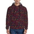 thumbnail image 1 of Naloa Music Men's Casual Hooded Collar Drawstring Hoodies Pullover Sweatshirts Casual Long Sleeve Shirts-3X-Large, 1 of 7