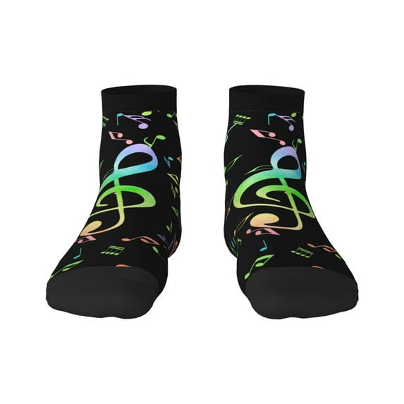 Naloa Music Notes Ankle Socks for Women Non Slip Socks No Show Socks Classic Low Cut Casual Socks Casual Socks