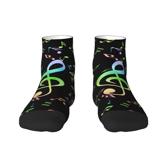 Naloa Music Notes Ankle Socks for Women Non Slip Socks No Show Socks Classic Low Cut Casual Socks Casual Socks