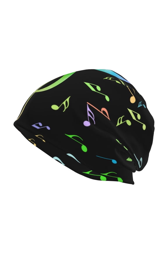 Music Notes Beanie for Men Women Knitted Unisex Winter Hat Beanies Cap Knit Cuffed Beanies Hats