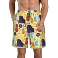 thumbnail image 1 of Naloa Musical Instruments Men's Beach Shorts, Surfing shorts, Swim trunks, Quick Dry Swim Trunks for Surfing Beach Fun - Large, 1 of 9