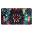 thumbnail image 1 of Naloa Mystic Wolf Dreamcatcher Gaming Mouse Pad Large Mouse Mat Long Extended Desk Pad Non-Slip Rubber Mice Pads Stitched Edges Thin Pad (16x29.5 Inch), 1 of 8