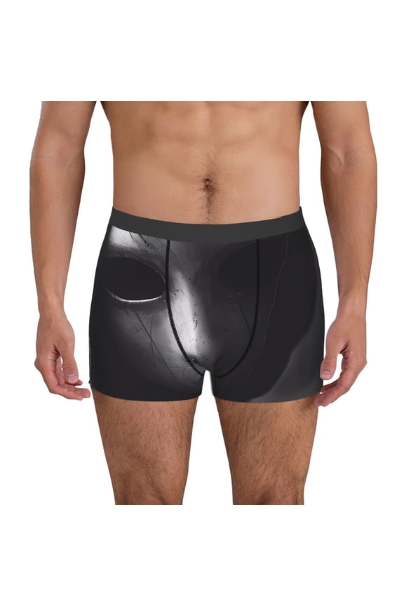 Mystical Masked Figure Monochrome Mens Underwear - Boxers for Men, Mens Boxer Briefs, Classic Briefs for Men-Medium