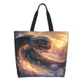 thumbnail image 1 of Naloa Mythical Serpent Mountain Sunrise Tote Bag for Women Large Capacity Shoulder Bag for College Work Travel Shopping, 1 of 8