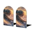 thumbnail image 1 of Naloa Mythical Serpent Mountain Sunrise Wood Non-Skid Bookend for Shelves,Book Ends for Heavy Books, Book Stand for CDs,1 Pair, 1 of 7