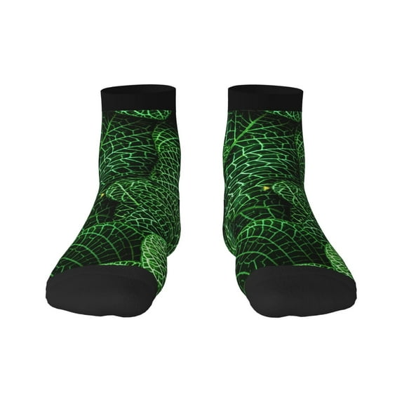 Naloa Natural Green Leaves Ankle Socks for Women Non Slip Socks No Show Socks Classic Low Cut Casual Socks Casual Socks
