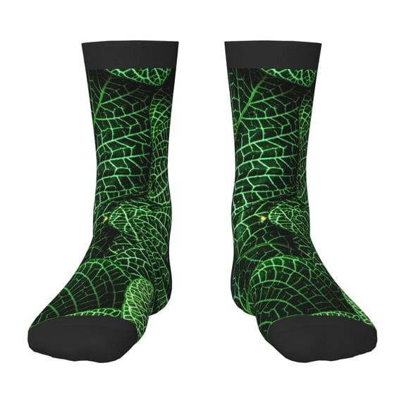 Naloa Natural Green Leaves Kids Socks Unisex Kids and Toddlers' Crew Socks, ,1 Pairs
