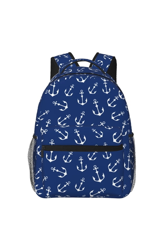 Nautical Anchors Print Solid Color Tie Formal Necktie for MenSuitable for business, daily life, work