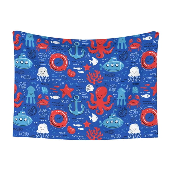 Naloa Nautical Animals Dog Blanket, 3 Sizes Cat Blanket for Indoor Cats Large Medium Small Dog Gifts-Small