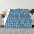 thumbnail image 1 of Naloa Nautical Flannel Blankets - Thick and Warm Blanket for Winter, Soft Fuzzy Plush King Blanket for All Seasons40"x30", 1 of 6