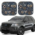thumbnail image 1 of Naloa Nautical Print 2-Piece Windshield Sunshade,Foldable Car Front Window Sun Shades,for Most Sedans SUV Truck-Small, 1 of 6