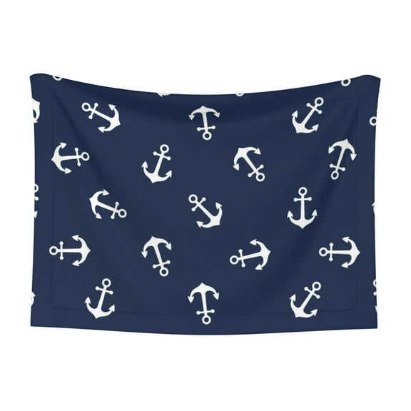 Naloa Nautical Themed Simple Anchors Dog Blanket, 3 Sizes Cat Blanket for Indoor Cats Large Medium Small Dog Gifts-Medium