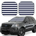 thumbnail image 1 of Naloa Navy Blue And White Stripes 2 Piece Foldable Car Sun Shades, Car Windshield Sunshade, Front Window Sunshade for Car, Truck, SUV - Medium, 1 of 7
