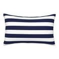 thumbnail image 1 of Naloa Navy Blue And White Stripes Pillowcase, Throw Pillowcase, Wrinkle-Free, Stain-Resistant with Hidden Zipper for Bedroom Sofa - 20"x30", 1 of 9