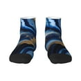 thumbnail image 1 of Naloa Navy Blue Marble Ankle Socks for Women Non Slip Socks No Show Socks Classic Low Cut Casual Socks Casual Socks, 1 of 7