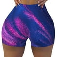 thumbnail image 1 of Naloa Neon Gradient Blue Biker Shorts for Women Seamless Scrunch Short Women’s Yoga Shorts for Gym Running Sport Shorts - Small, 1 of 9