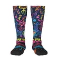 thumbnail image 1 of Naloa Neon Graffiti Urban Art Knee Socks, High Socks Long Stretchy Sock Women Knee High Stocking, Long Socks for Women, 1 of 6