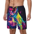 thumbnail image 1 of Naloa Neon Pop Art Pitbull Print Men Swim Trunks with Compression Liner ,Board Shorts,Men's Swim Shorts with Drawstring and Elastic Waistband-X-Large, 1 of 6
