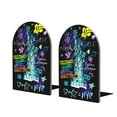 thumbnail image 1 of Naloa New York City 2 Pcs Bookend Large Capacity Office Book Ends for Home Office Library School Study Decoration, 1 of 8