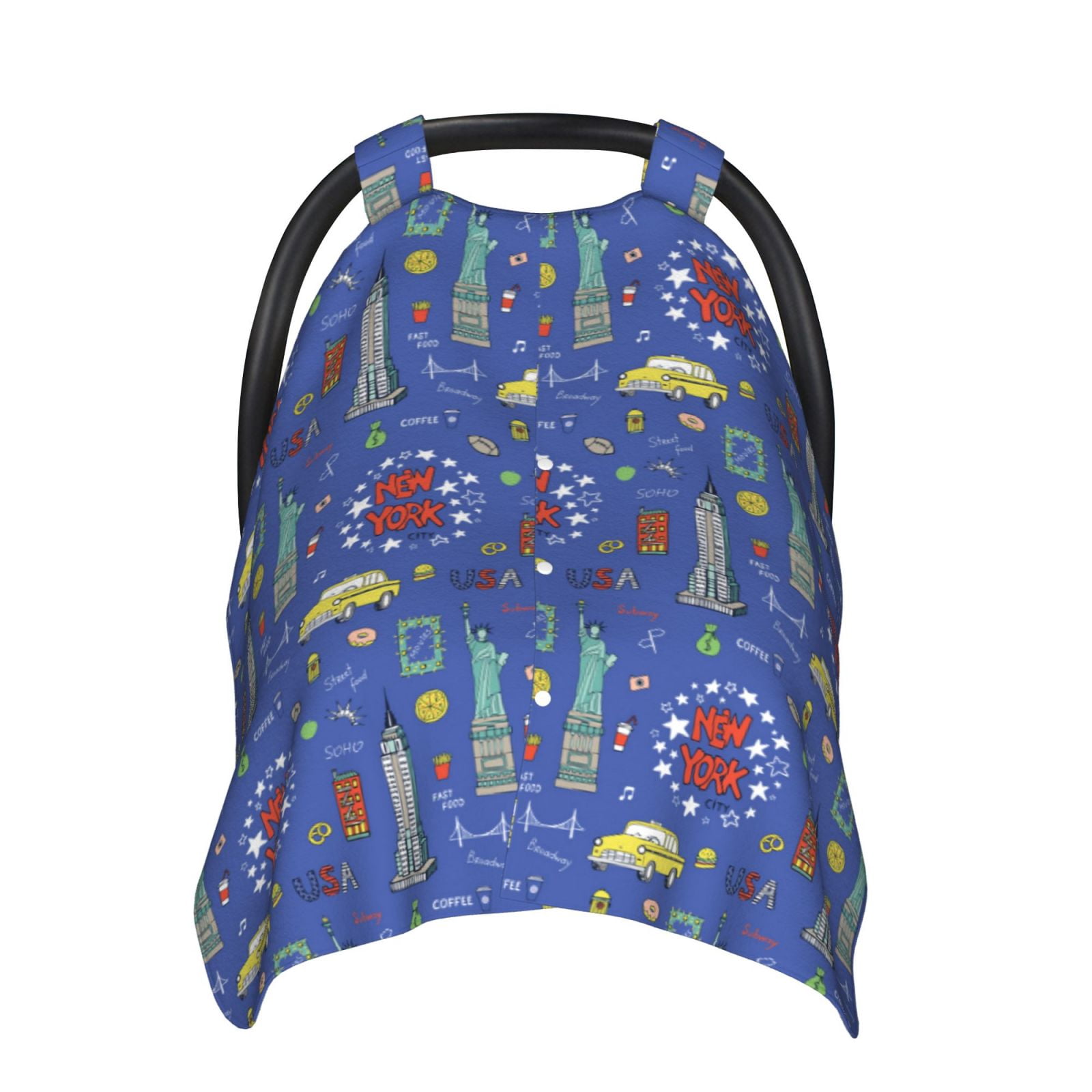 Naloa New-York City Baby Car Seat Cover, Breathable Baby Carrier Cover, Multiuse Baby Carrier Cover & Nursing Breastfeeding Cover