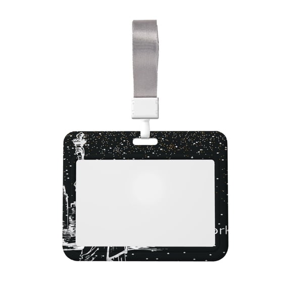 Naloa New York City1 Card Badge Holder Work Badge Sleeve for Office, School, Factory, ID Credit Cards, Driver Licenses and Passes