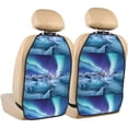 thumbnail image 1 of Naloa Night At Lake Aurora 1 2Pcs Anti-Kick Back Seat Cover Kick Mat, Car Seat Protector with 3 Storage Pockets, 1 of 8