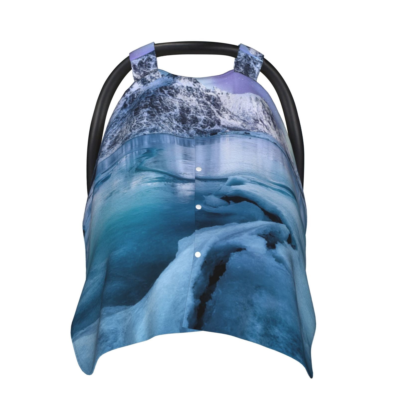 Naloa Night At Lake Aurora 1 Baby Car Seat Cover, Breathable Baby Carrier Cover, Multiuse Baby Carrier Cover & Nursing Breastfeeding Cover