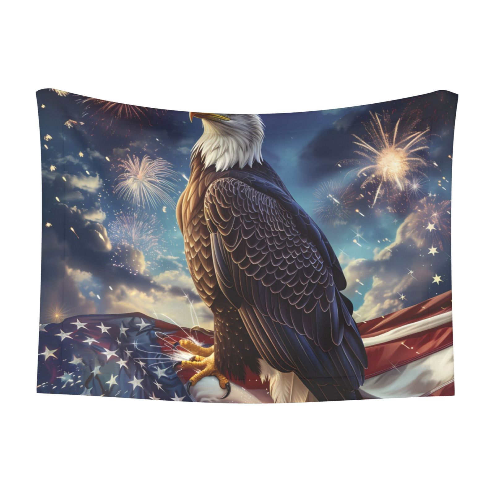 Naloa Night Sky Bald Eagle Dog Blanket, 3 Sizes Cat Blanket for Indoor Cats Large Medium Small Dog Gifts-Small