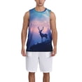 thumbnail image 1 of Naloa Night Sky Elk Basketball Jersey Reversible Men's Mesh Athletic Sports Shirts Training Practice S-4XLXX-Large, 1 of 6
