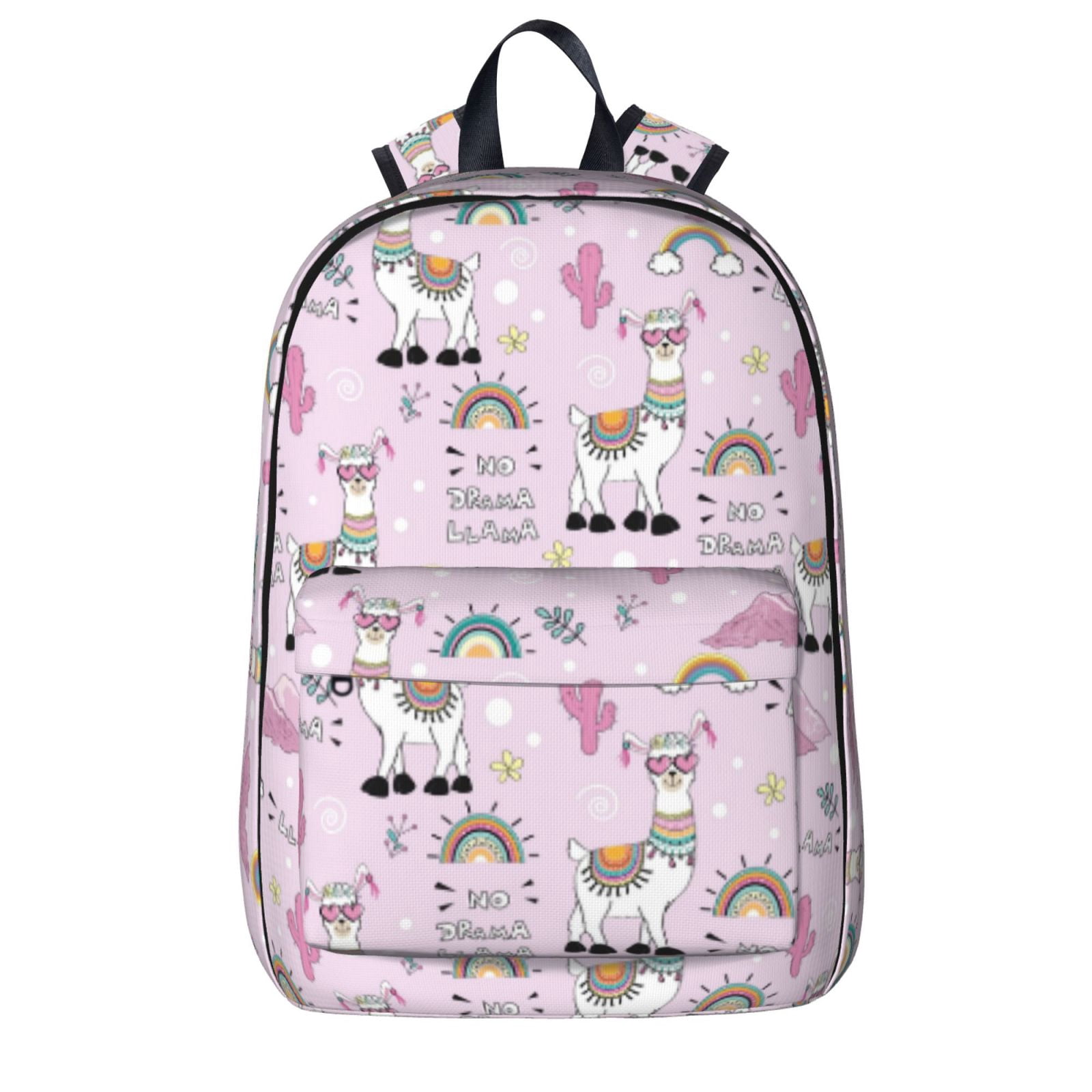 Zaino Arcobaleno Llama No Drama Per Bambini – Leggero, Capiente, Con Tasche Multiple, Ideale Per Scuola E Viaggi