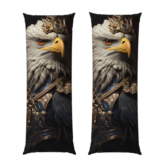 Naloa Noble Style Bald Eagle Body Pillow Cover, Pillowcases with Hidden Zipper Breathable Long Pillow Case (Pillows are not included,20x54 inch)