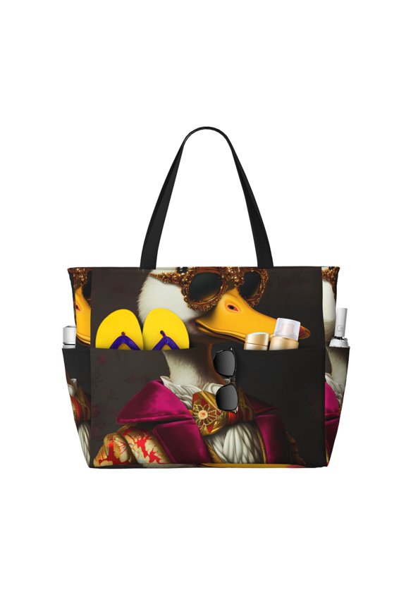 Noble Style Duck Large Capacity Beach Bag, Waterproof Sandproof Beach Swim Pool Bag Tote Bag for Women