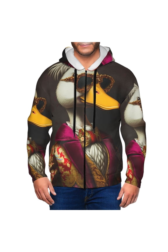 Noble Style Duck Men’s Hoodies, Zip up Hoodie, Sweatshirts,Hoodies for Men Sizes S-3XL-Medium