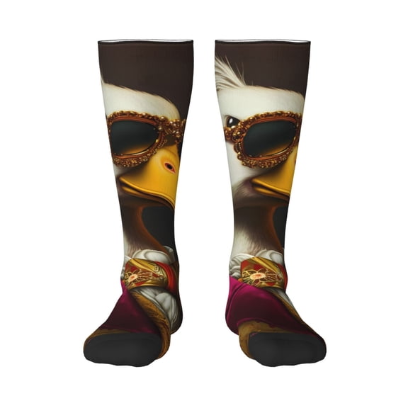 Naloa Noble Style Duck Thigh High Socks Extra Long Stretchy Sock Women Over Knee High Opaque Stocking Daily Wear