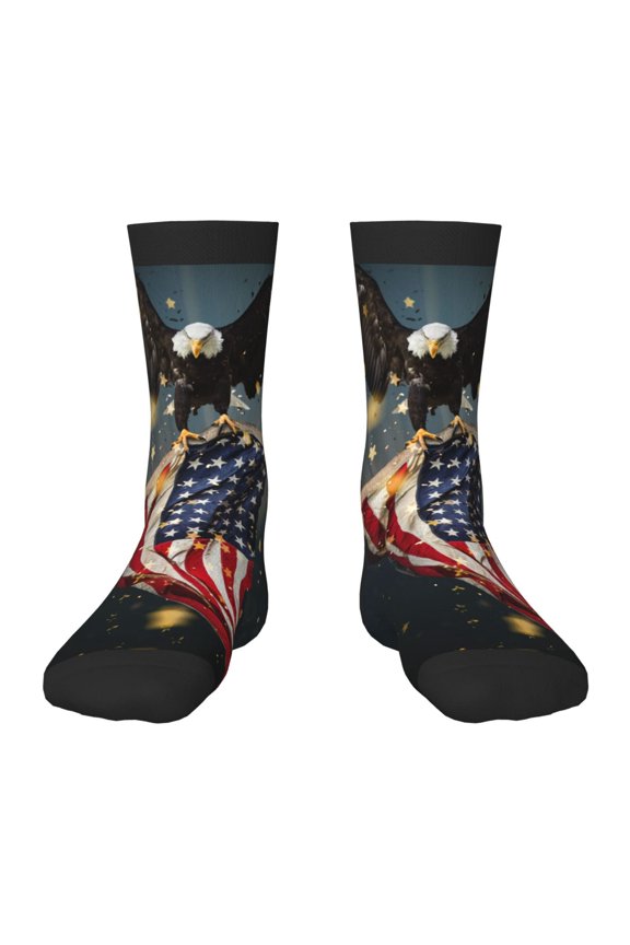 North American Bald Eagle1 Kids Socks Unisex Kids and Toddlers' Crew Socks, ,1 Pairs