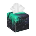 thumbnail image 1 of Naloa Northern Lights 2 Tissue Box Cover Leather Tissue Holder Square Facial Tissue Case for Bathroom, Vanity Countertop, Tabletop, Car, 1 of 7