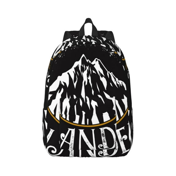 Naloa Not All Those Who Wander Are Lost 1 Canvas Backpack for Men Women Rucksack Casual Travel Daypack College Tote Satchel Bookbag for Teens-Small