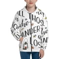 thumbnail image 1 of Naloa Not All Those Who Wander Are Lost 3 Teenage Zipper Hoodie, Long Sleeve Zip Up Hoodies Casual Jackets Tops for 7-12 Years-Small, 1 of 6